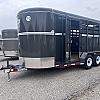 Gray 2026 CornPro 2 Horse Stock Combo 2 - 5,000lb Axles at Belore Trailer Sales
