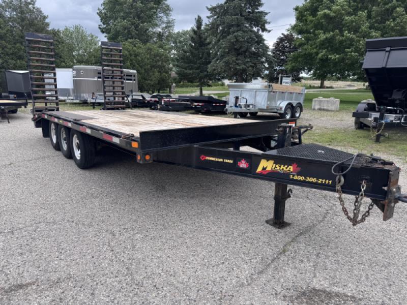 Black 2022 Miska Trailers 102 x 20ft Tri-Axle Deckover