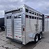 Silver 2027 AgHAUL 7 x 16 x 7ft Tall Aluminum 2 - 5200lb Axles at Belore Trailer Sales