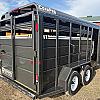 Gray 2027 CornPro 6 x 16 x 6ft 6" Tall Bumper Pull 2 - 3500lb Axles at Belore Trailer Sales
