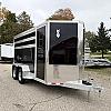 Black 2027 AgHAUL 3 Horse Stock Combo 2 - 5200lb Axles at Belore Trailer Sales – Image 1